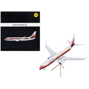 Boeing 737-800 Commercial Aircraft with Flaps Down American Airlines - AirCal Gray with Stripes Gemini 200 Series 1 200 Diecast Model Airplane by GeminiJets