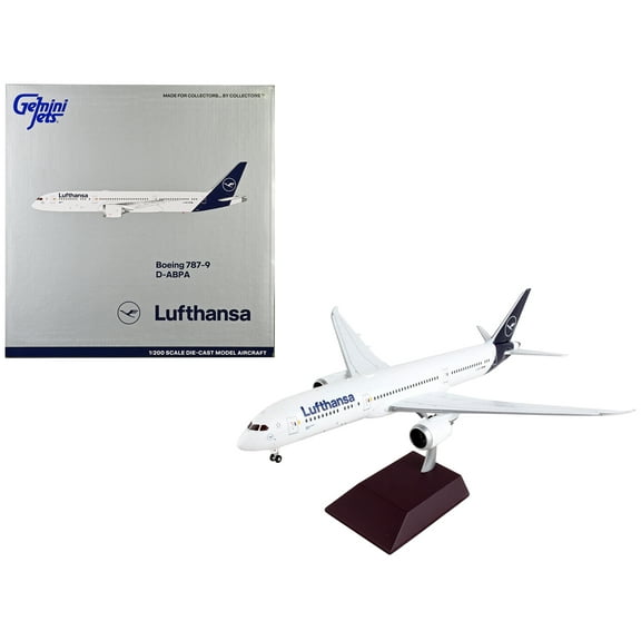 Boeing 787-9 Commercial Aircraft "Lufthansa" White with Blue Tail "Gemini 200" Series 1/200 Diecast Model Airplane by GeminiJets