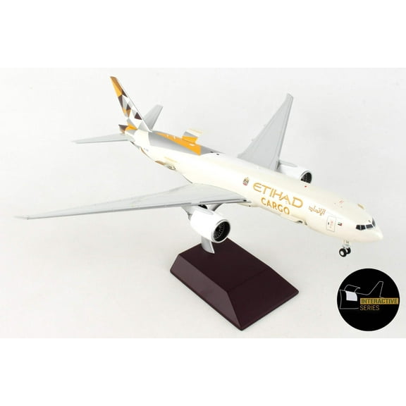 Boeing 777F Commercial Aircraft "Etihad Airways Cargo" Beige with Tail Graphics 1/200 Diecast Model Airplane by GeminiJets