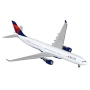 طائرة إيرباص A330-300 التجارية الخطوط الجوية N829NW بيضاء مع ذيل أزرق وأحمر 1/400 نموذج طائرة مصبوبة من جيميني جيتس