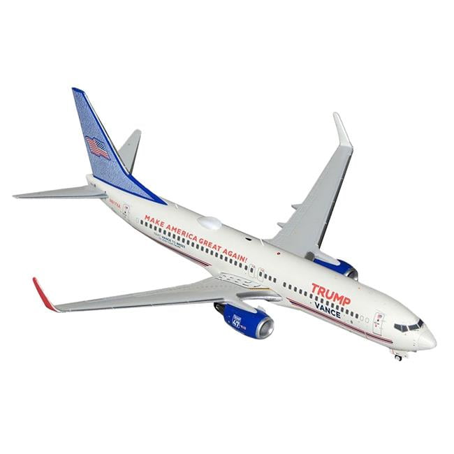 GeminiJets G2TRU1372 Boeing 737-800 Commercial Aircraft White with Blue Tail Gemini 200 Series 1 by 200 Diecast Model Airplane