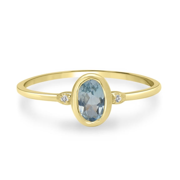 Gemistry 0.53 Ct Blue & White Topaz Midi Ring in Sterling Silver