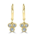 thumbnail image 1 of Gemistry 0.62 Ct Round Sky Blue Topaz Trio Dangle Earrings in Sterling Silver, 1 of 5