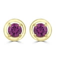 thumbnail image 1 of Gemistry 1.06 Ct Round Rhodolite Stud Earrings in Sterling Silver, 1 of 8