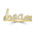 thumbnail image 1 of Gemistry 14K Yellow Gold 0.2 Ct Round Diamond Dream Ring(GH Color, I1 Clarity), 1 of 4