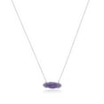 thumbnail image 1 of Gemistry "GG Collection" Bold Marquise Charoite Bar Pendant Necklace in 925 Sterling Silver, 1 of 4