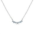 thumbnail image 1 of Gemistry Grace Round Aquamarine Curved Bar Necklace with 18 Inch Cable Chain, 1 of 3