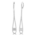 thumbnail image 1 of Gemistry Judy Crowell Jewelry Sterling Silver Long Teardrop Cubic Zirconia Leverback Earrings, 1 of 5