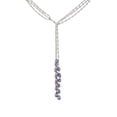 thumbnail image 1 of Gemistry White & Grey Freshwater Pearl Lariat 22" Necklace in Sterling Silver, 1 of 3