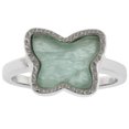 thumbnail image 1 of Gemistry Womens or Girls 925 Sterling Silver Genuine Amazonite Butterfly Ring. 1.36 CT TW. Gemstone and Birthstone Jewelry Gift For Her. Birthday|Wedding|Anniversary, 1 of 5