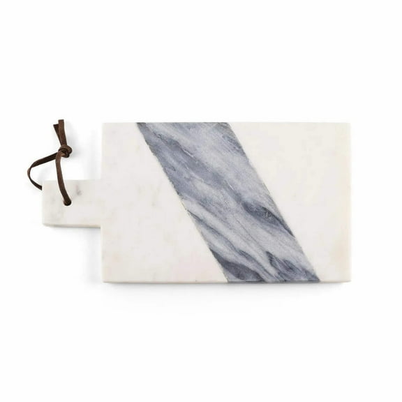 Gemixx White and Grey Marble Stone Chopping Board.