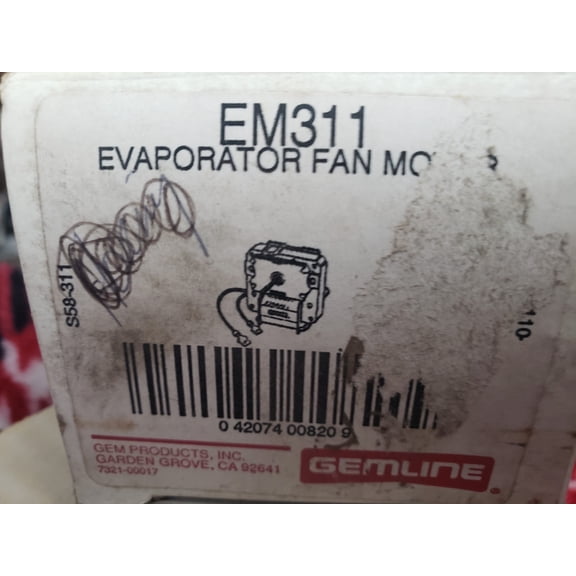 Gemline EM311 Evaporator Fan Motor