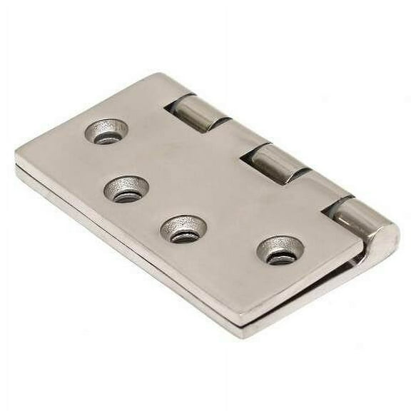 Gemlux Boat Flush Mount Hinge 8368820 | 4 x 4 Inch Polished 8 Gauge