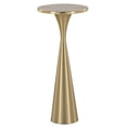 thumbnail image 1 of Gemma 22 Inch Modern Brass Metal Side Table with Hourglass Base for Living Room, 1 of 5