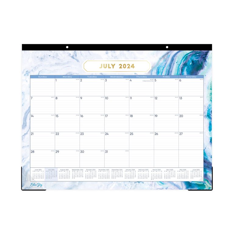 Blue Sky - Desk pad calendar - desktop - 2024-2025 - Gemma - month to view - - dated - Walmart.com blue-sky-desk-pad-calendar-desktop-2024-2025-gemma-month-to-view-dated-walmart-com
