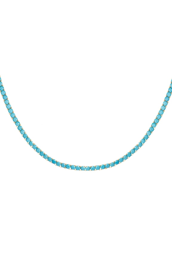 Gemma Azzurro Turquoise Tennis Necklace