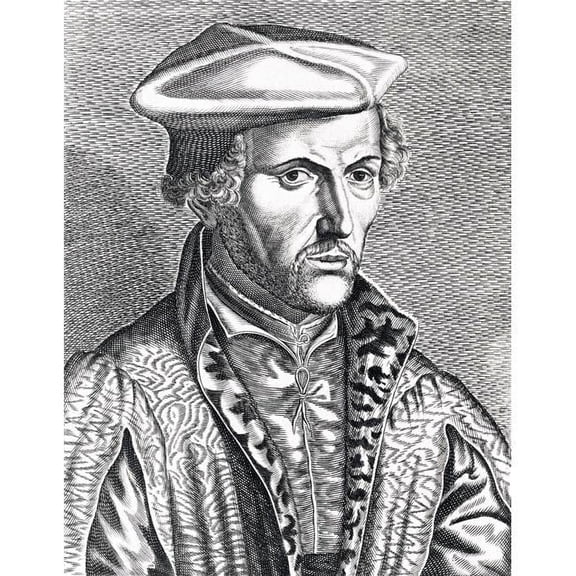 Gemma Frisius Aka Reiner Gemma 1508 to 1555 Dutch Cartographer Instrument Maker & Mathematician From 18th Century Wo 2 Poster Print - 24 x 32