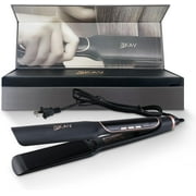 Gemma Gloom Black Ceramic Coated Hair Straightener, 1 3/4 Floating Titanium Plates Flat Iron and Accessory Set, Hair Iron with Anti-Static Technology, Heats Up in 30 seconds, Auto Shut Off