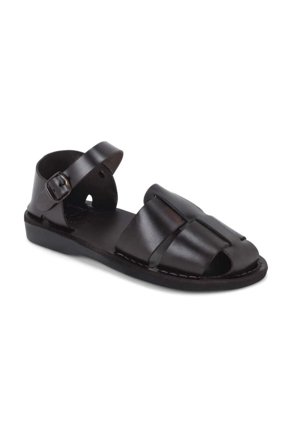 Gemma - Leather Adjustable Strap Sandal | Brown
