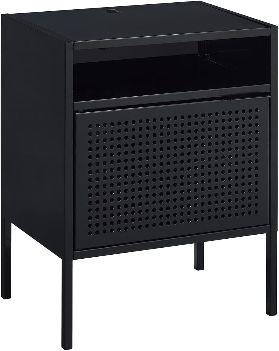 Gemma Nightstand with USB Port in Black