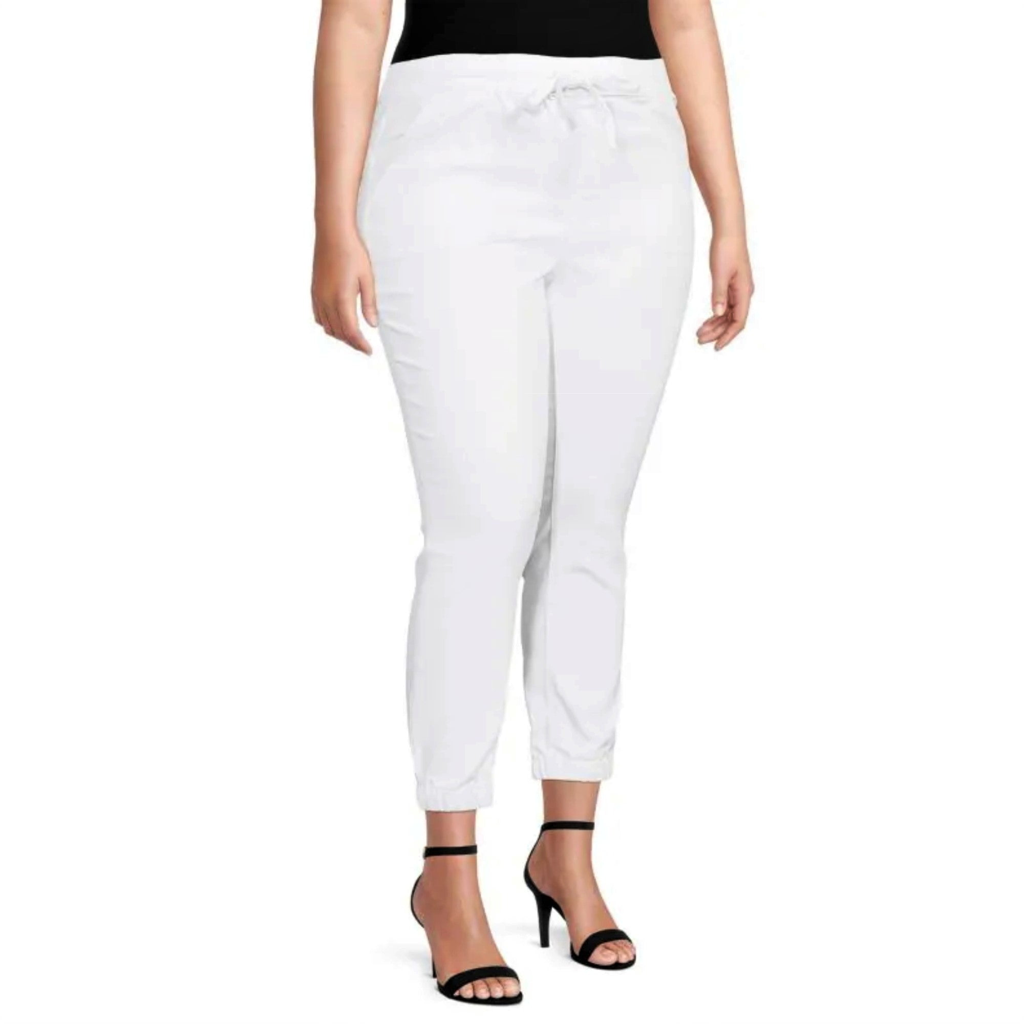 Jackie Jogger Demin Detail Pants With Adjustable Pant Drawstring