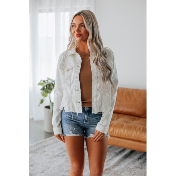 Gemma Risen Denim Jacket - Cream