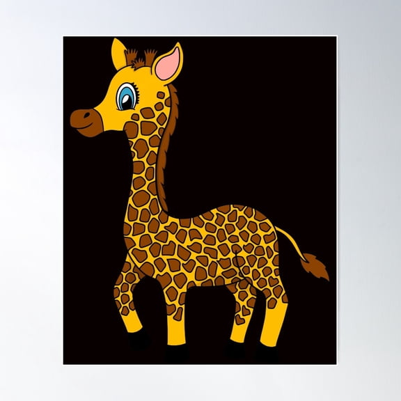 Gemma The Giraffe Poster Wall Art, Modern Wall Decor For Living Room Bedroom, 16x24 UNFRAMED