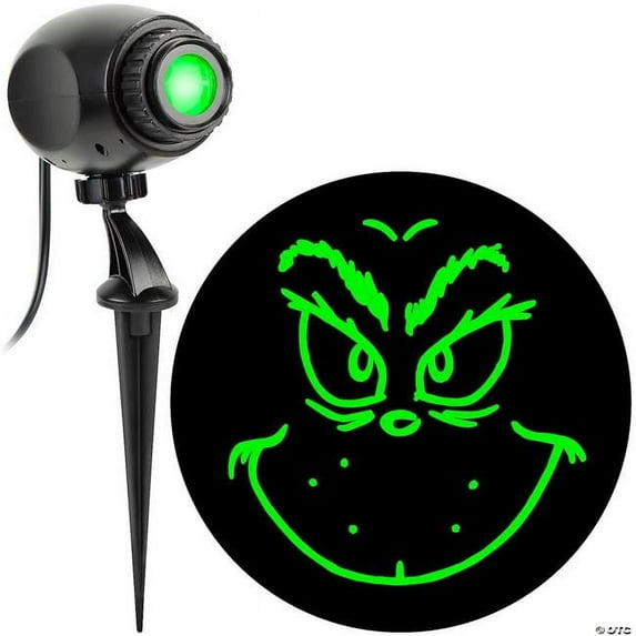 Gemmy - 12" Lightshow The Grinch Green Projection Light Christmas Outdoor Yard Decoration - One Size