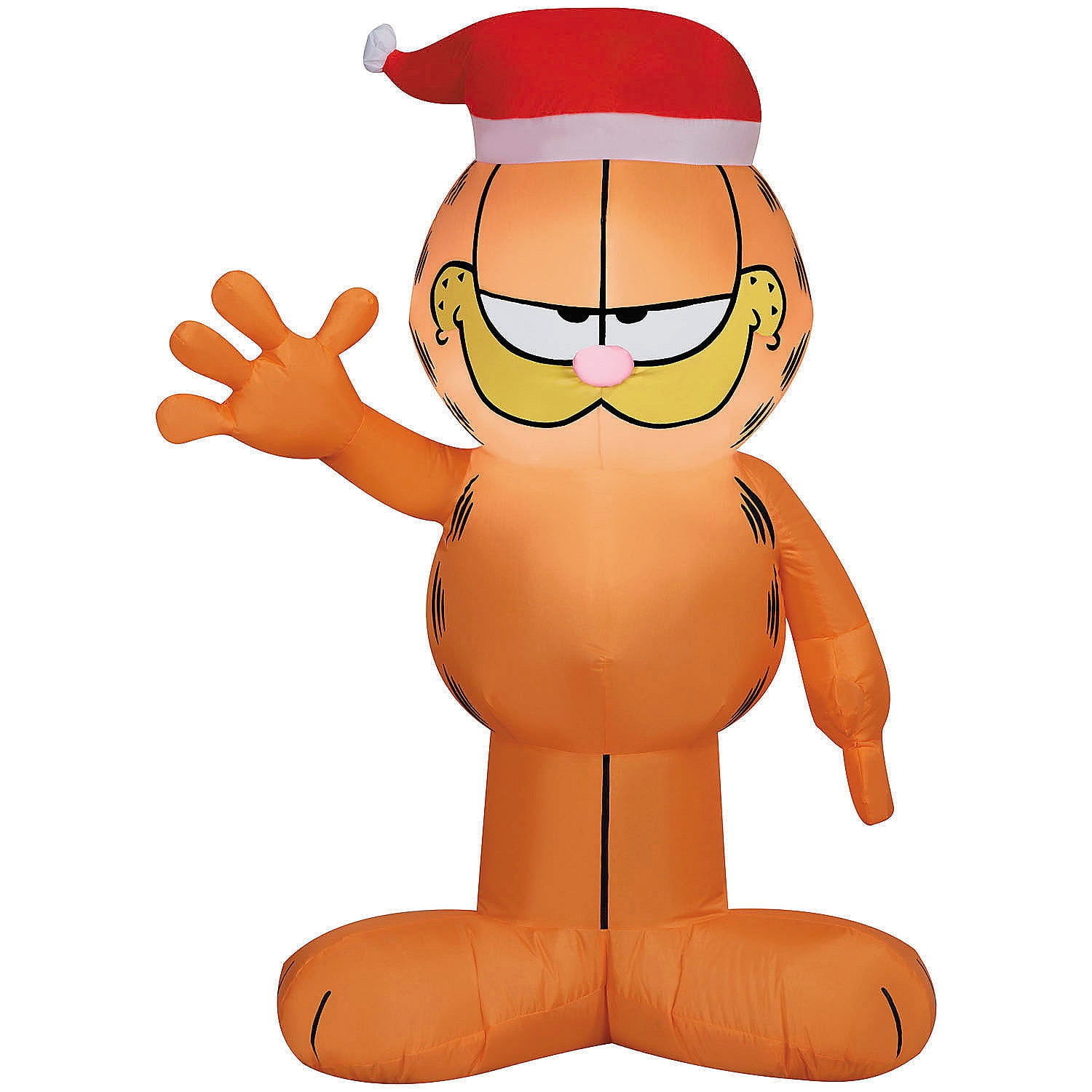 Gemmy 3.5 ft Airblown Blowup Inflatable Garfield with Santa Hat & Built ...