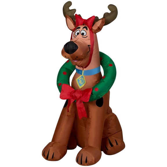 Gemmy 3' Airblown Scooby Doo as Reindeer Christmas Inflatable