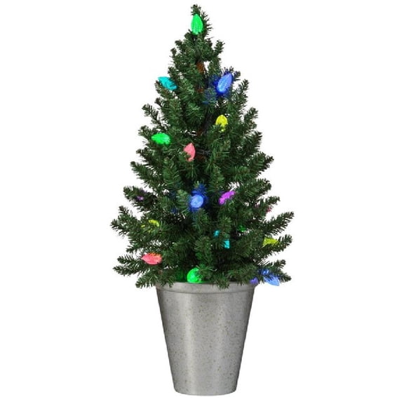 Gemmy 3-foot Orchestra of Lights Topiary Tree with Multicolor LED Lights