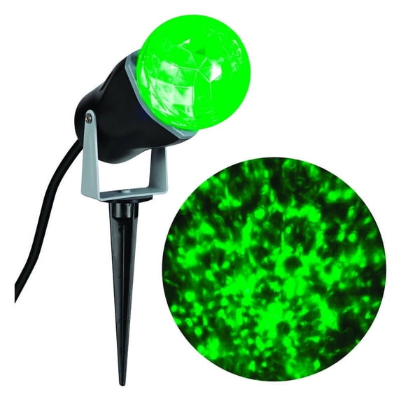 Gemmy Lightshow Projection Kaleidoscope Outdoor Yard Stake Holiday Decoration - Green