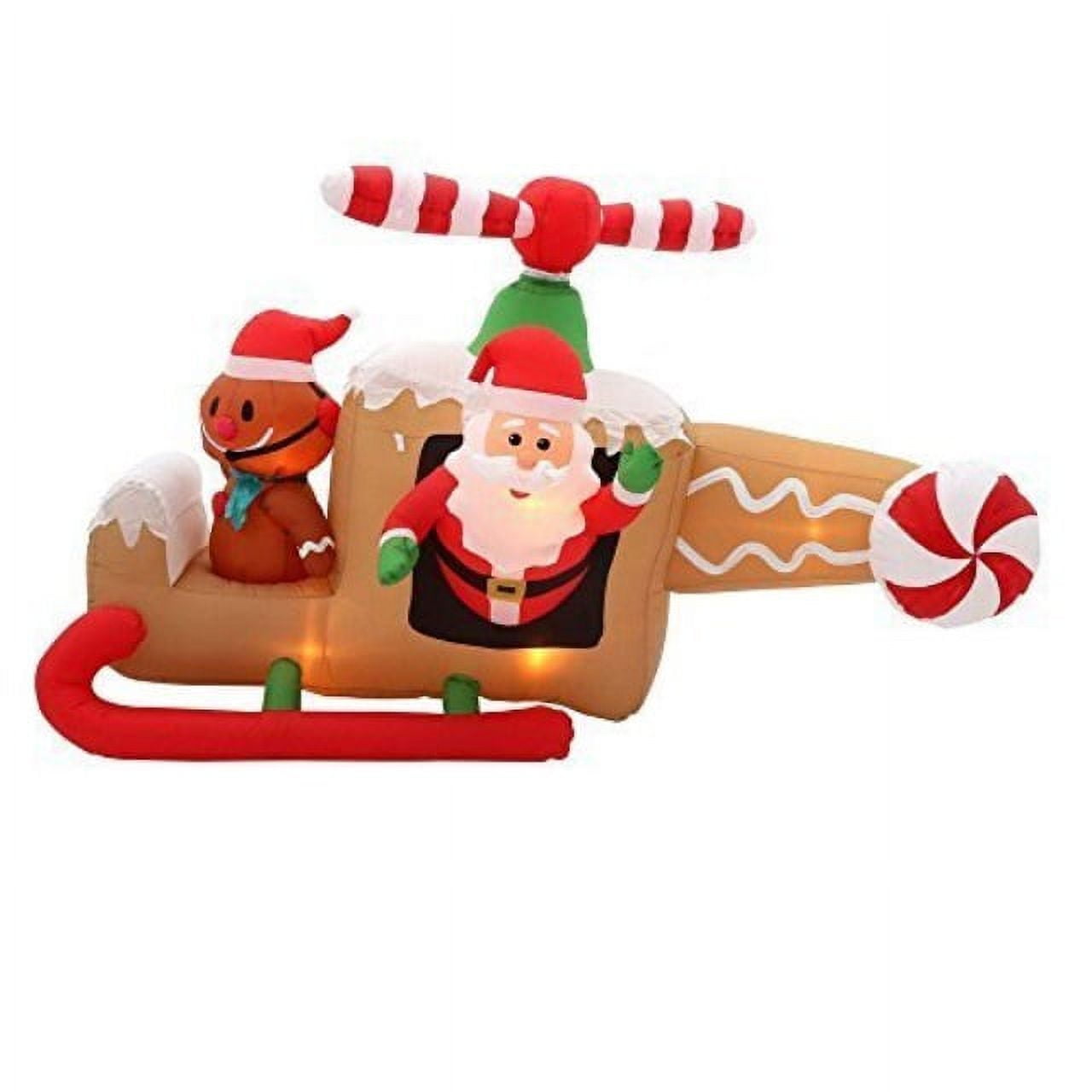 Gemmy 36678 Animated Airblown Gingerbread Helicopter Christmas