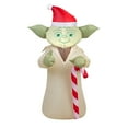 thumbnail image 1 of Gemmy 37213 Christmas Airblown Star Wars Yoda With Candycane Inflatable, Fabric, 24-1/4" x 10-13/16", 1 of 2