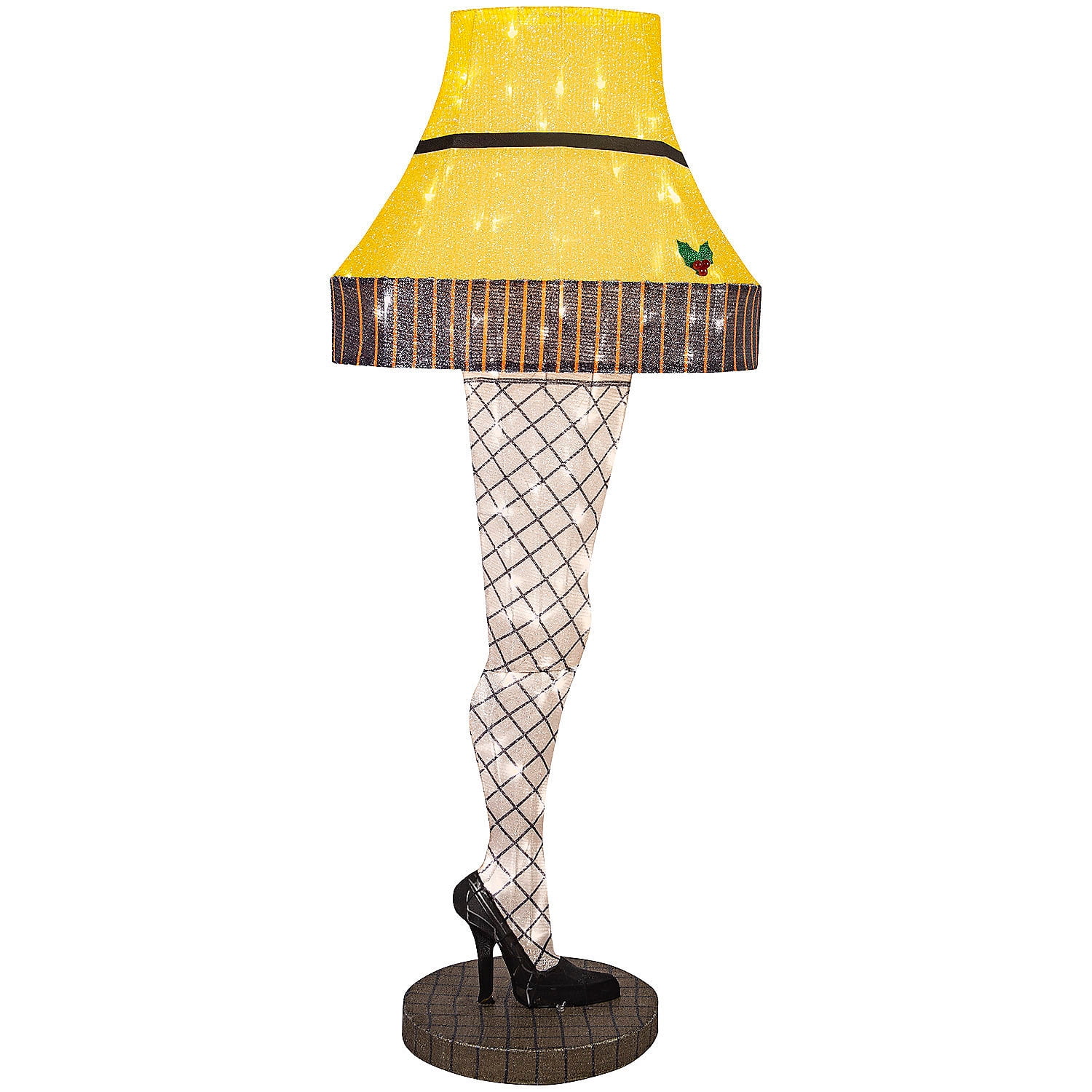 Yellow Polyester LED Leg Lamp Sculpture for Indoor Decoration