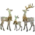 thumbnail image 1 of Gemmy 4.3 ft Reindeer Family Acrylic Iridescent Sculpture with Built-In LED Lights - White, 1 of 3