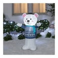 thumbnail image 1 of Gemmy 4' Hanukkah Inflatable Polar Bear in Blue Fair Isle Sweater, 1 of 3