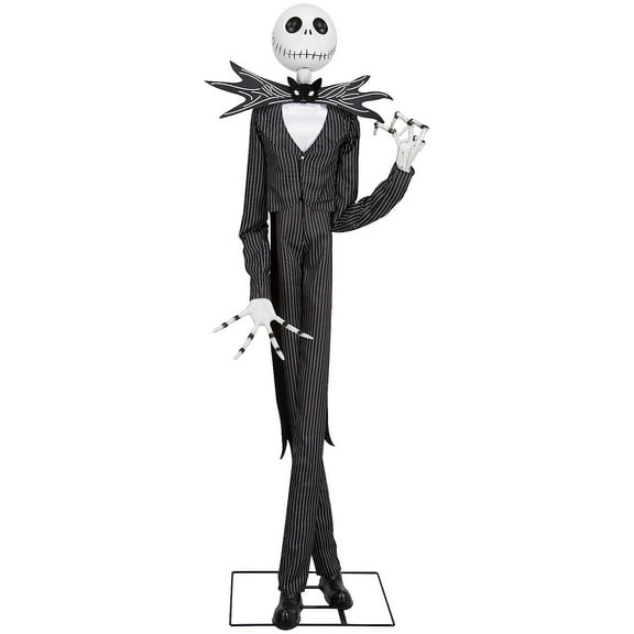 78" Animated Deluxe The Nightmare Before Christmas Black & Purple Jack Skellington Decoration