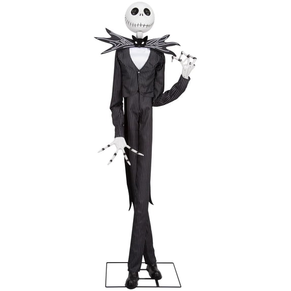 6.5 Ft Animated Deluxe The Nightmare Before Christmas Jack Skellington Decoration - Black & Purple