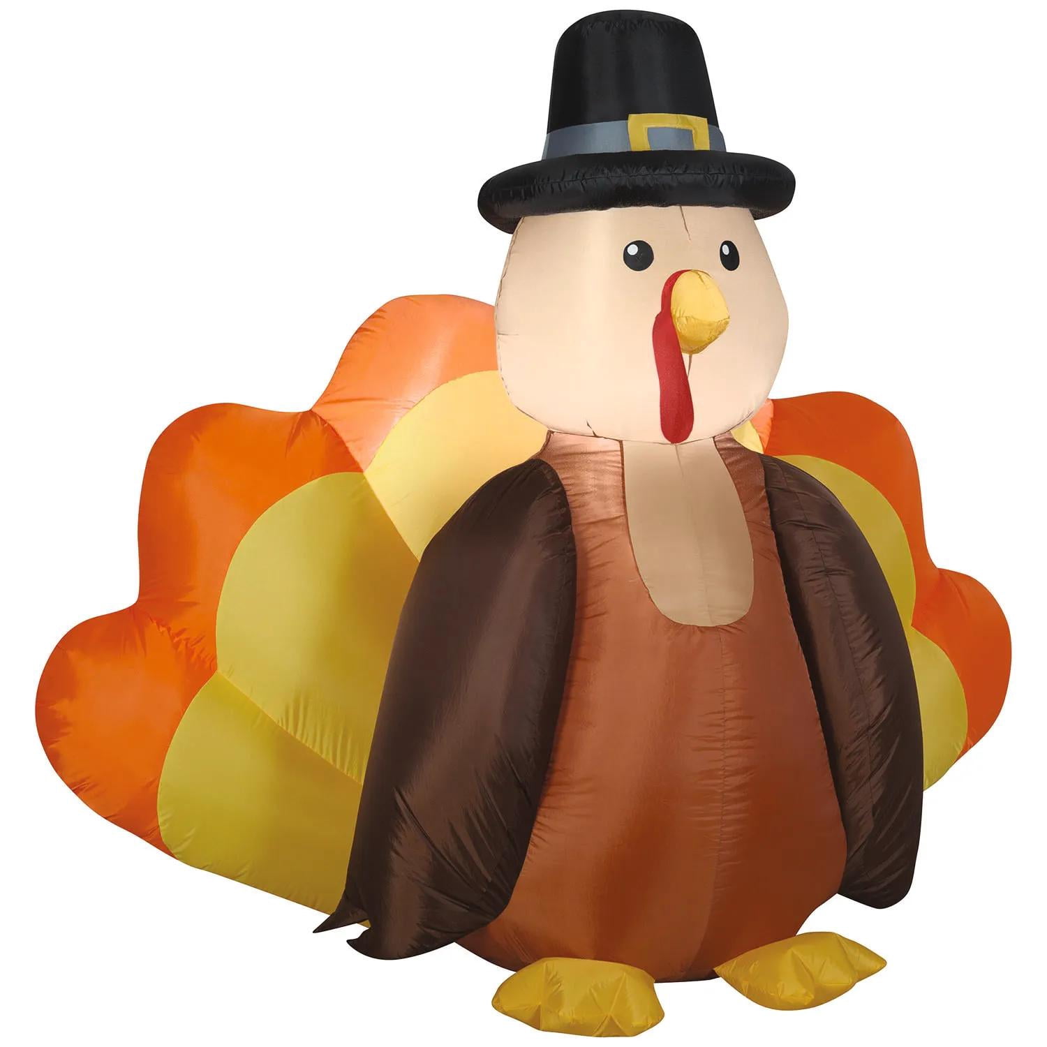 Gemmy 6 ft Harvest Turkey Inflatable Decoration - Walmart.com