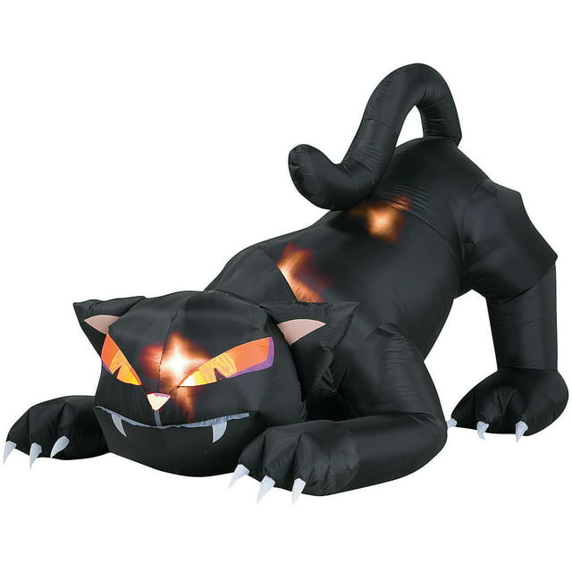Gemmy 6 ft Inflatable Halloween Cat with Turning Head