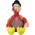 thumbnail image 1 of Gemmy 6 ft Inflatable Turkey Decoration with Lights, 1 of 3