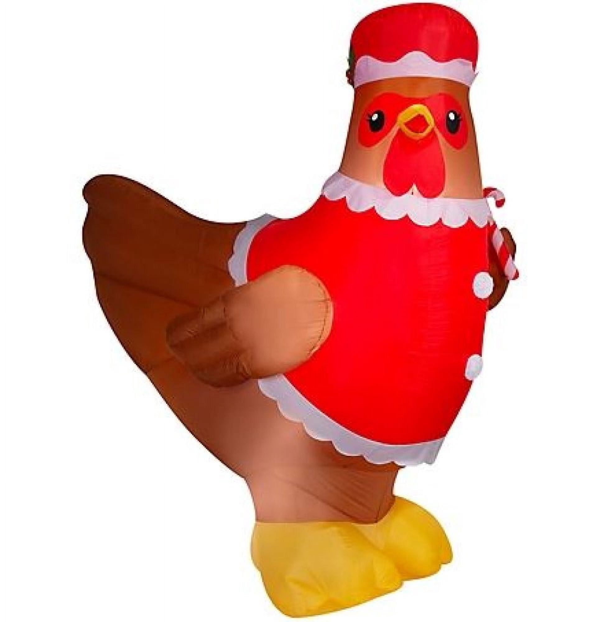 Gemmy 884565 Airblown Inflatable Hen Mrs. Claus Christmas Decor Giant ...
