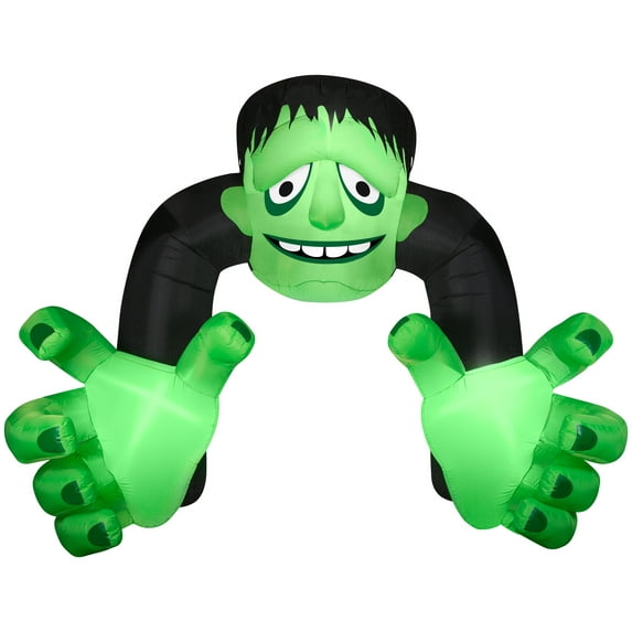 Gemmy Airblown Archway Reaching Smiling Monster , 10 ft Tall, Multicolored