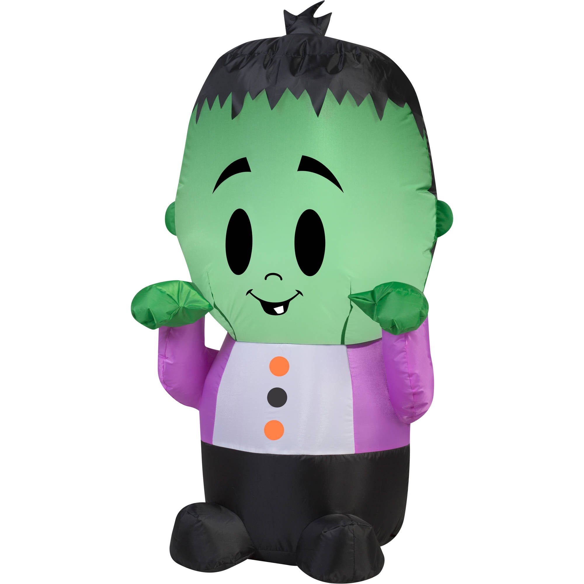 Gemmy Airblown Inflatable 3.5' X 2' Happy Monster Halloween Decoration