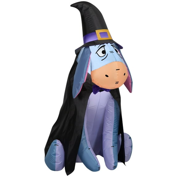 Gemmy Airblown Inflatable Eeyore In Witch Costume Disney, 3.5 ft Tall, Multicolored