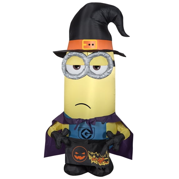 Gemmy Airblown Inflatable Kevin as Witch Universal, 3.5 ft Tall, Multicolored