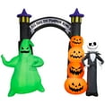 thumbnail image 1 of Gemmy Airblown Inflatable NBC Jack and Oogie w/Pumpkins Archway Disney, 8.5 ft Tall, Multicolored, 1 of 4