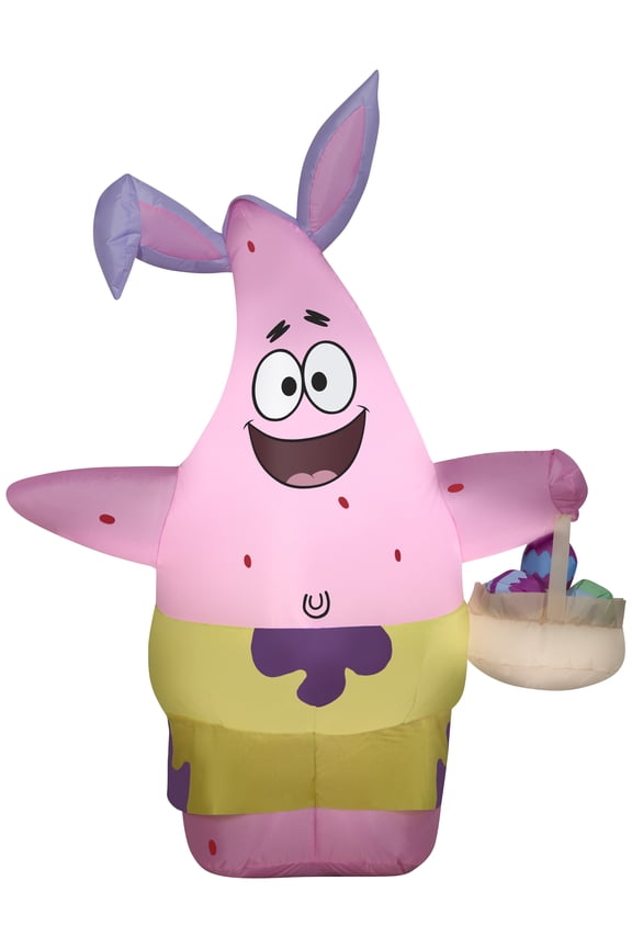 Airblown Inflatable Patrick in Easter Outfit SM, 4 ft Tall, Pink