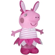 Gemmy Airblown Inflatable Peppa Pig in Easter Outfit SM, 3.5 ft Tall, Pink